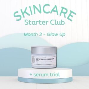 Month 3 of the Skincare Starter Club focuses on exfoliation and targeting serums.  This month focuses on the Microdermabrasion Creme and an Anti-Aging serum.