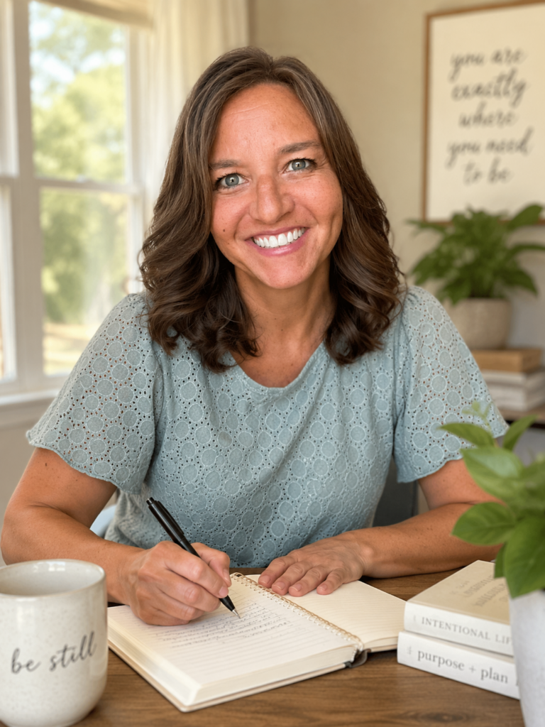 Susan Larimer sitting at her desk