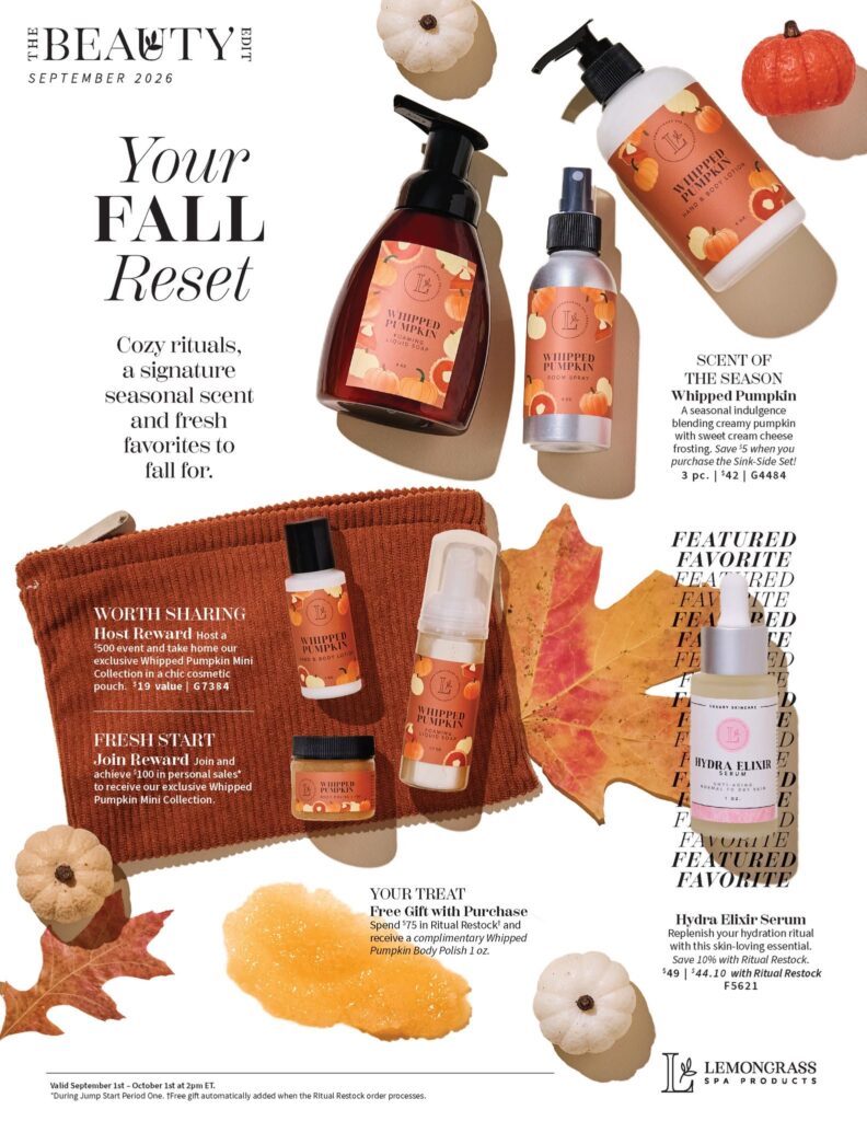 September Beauty Edit — Lemongrass Spa September 2026