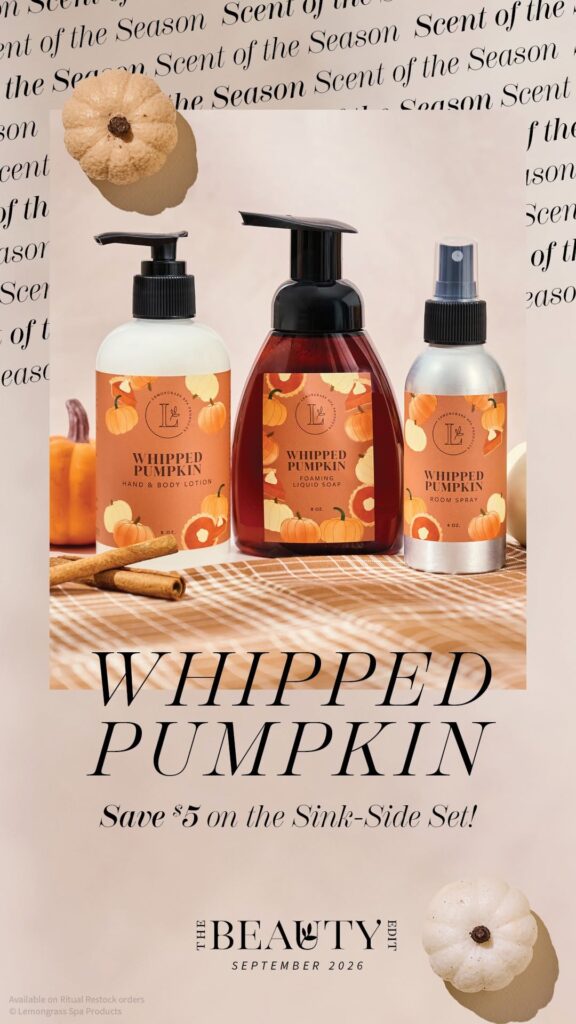 Whipped Pumpkin Sink Side Set — Lemongrass Spa September 2026
