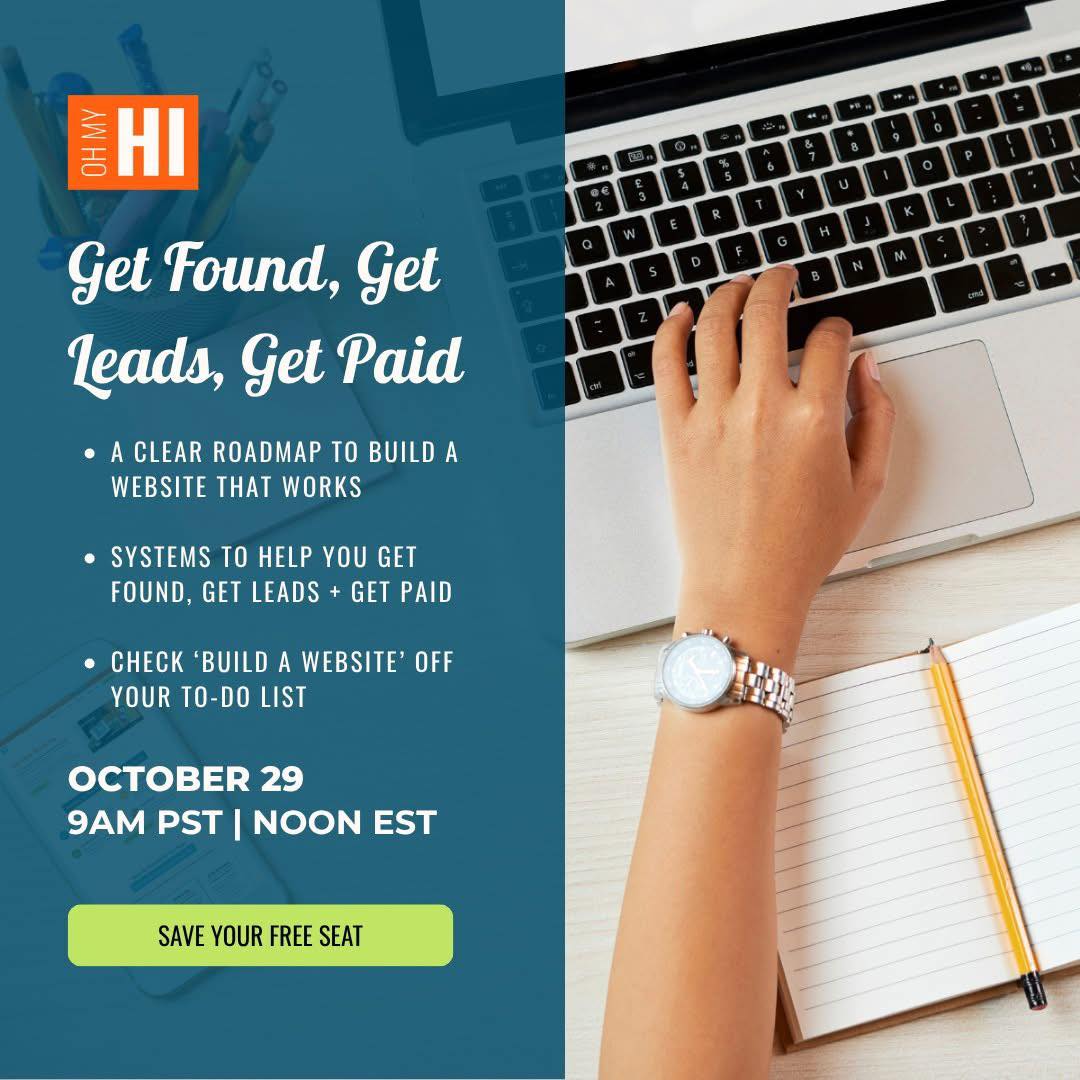If you are a small business, independent consultant, or author and you’ve been thinking “I know I should have a website, but I don’t know where to begin!”, I have the solution! 

I have personally built 2 websites using the Oh My Hi platform (links in the comments for examples of what your site can look like!), and if I can do it, anyone can do it! 

The Oh My Hi home office is hosting a free workshop this Wednesday at noon EST. Get registered, get information, then decide if it’s right for you. You are not committing to anything by attending the workshop, it’s just the first step in taking your business to the next level! It’s one of the best decisions you’ll make for your business!

Register here: https://ohmyhi.com/lp/get-found/?aff=128